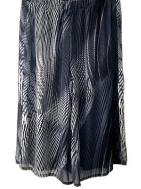 New Directions Plissé Geometric Wide Leg Gaucho Pants Split Skirt 2X Like New